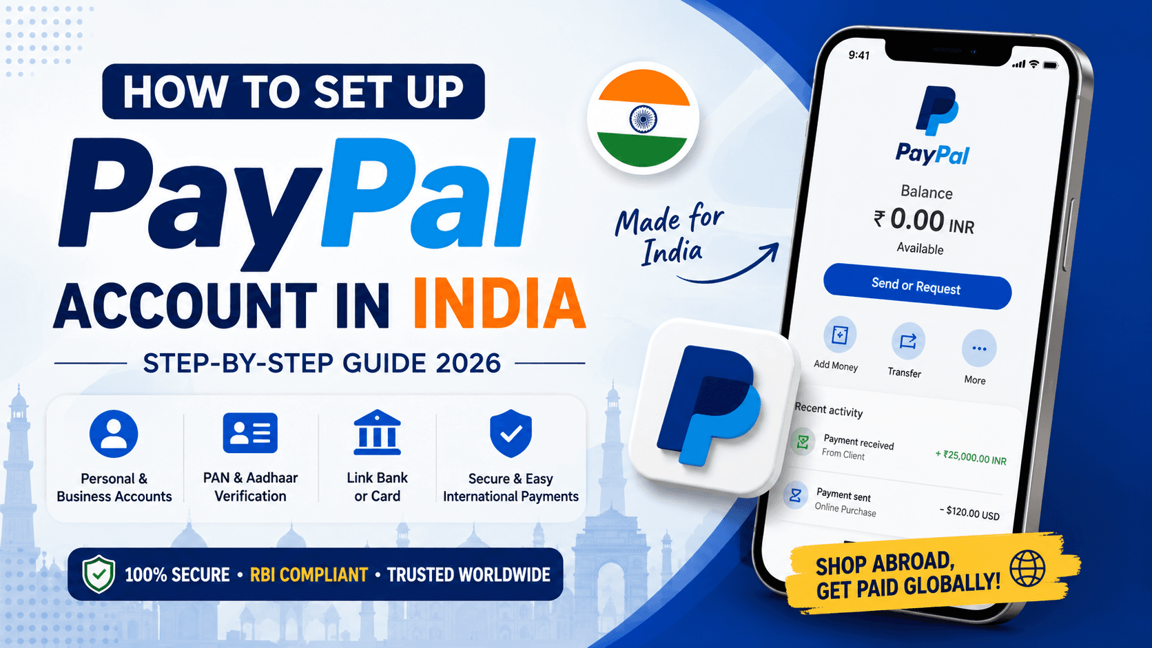 How to Set Up a PayPal Account in India (2026 Step-by-Step Guide)